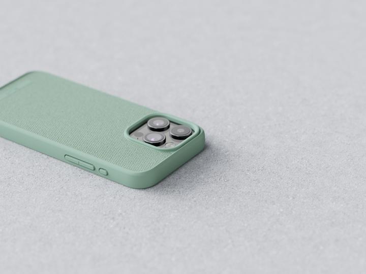 Produktbild Njord Hard-Cover Fabric MagSafe Case Turquoise (Apple iPhone 15 Pro)