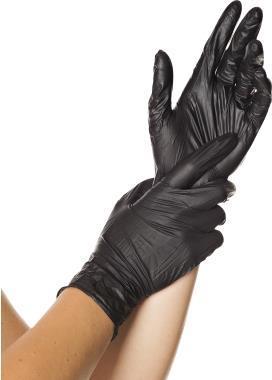 Productafbeelding Hygostar uniseks wegwerphandschoenen SAFE LIGHT zwart maat S 100 stuks. (S)