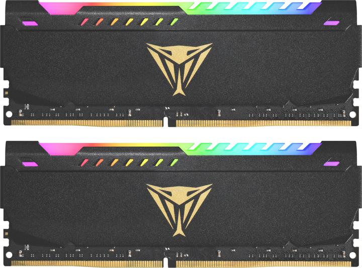 Actual product image Patriot DDR4 PC3600 16GB (2x8) Viper Steel RGB (2 x 8GB, 3600 MHz, DDR4-RAM, DIMM)