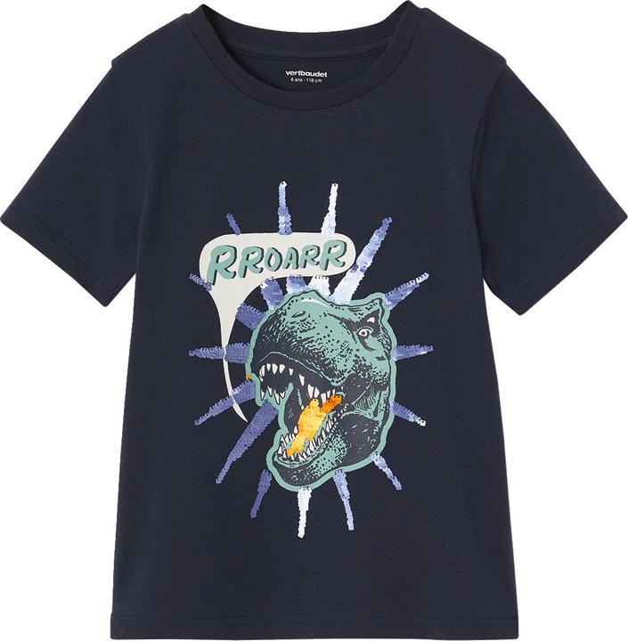 Vertbaudet Jungen T-Shirt mit Wende-Pailletten