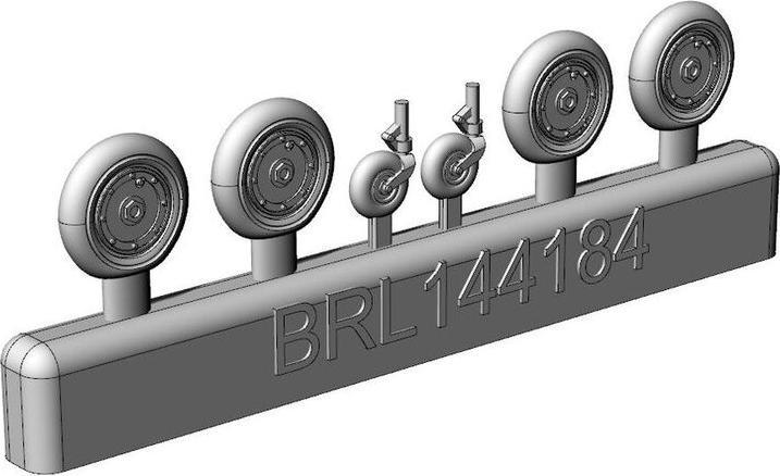 Actual product image Brengun Messerschmitt Bf-109 K wheels set (2 sets)