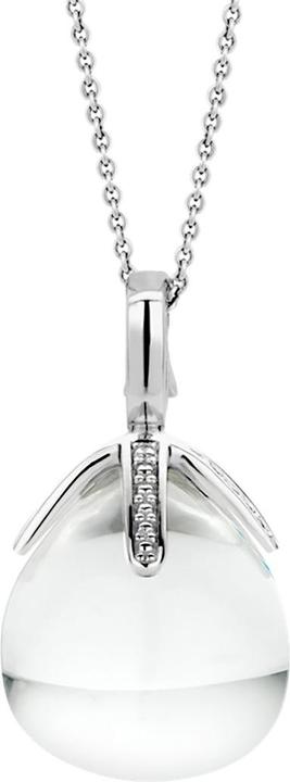 Ti Sento Milano Kette und Anhänger Flowerbud Kristall und Zirkonia 6763TC (925 Sterling Silber, 45 cm)