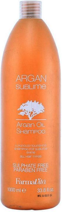 Actual product image Farmavita Argan Sublime Oil Shampoo, Kvinder, Proffesionelle, Shampo, Følsomt hår, Alle farver, 1000 (1000 ml, Liquid shampoo)