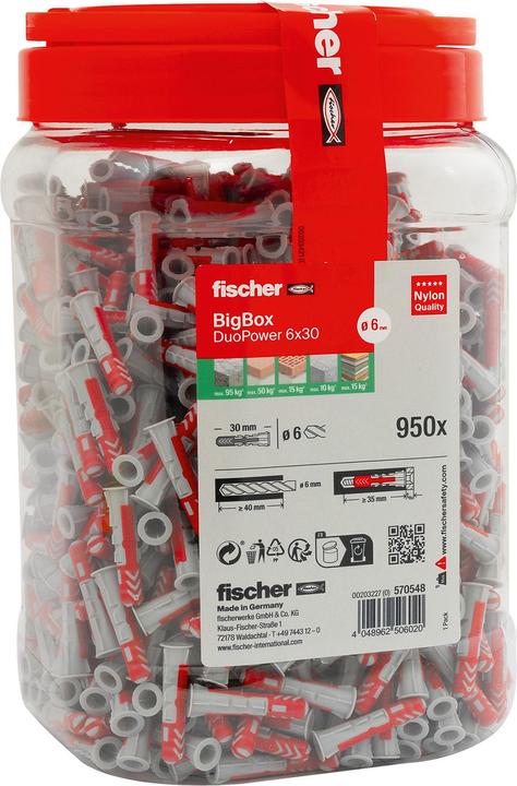 Fischer DuoPower 6x30 BigBox (950) (950 pz.)