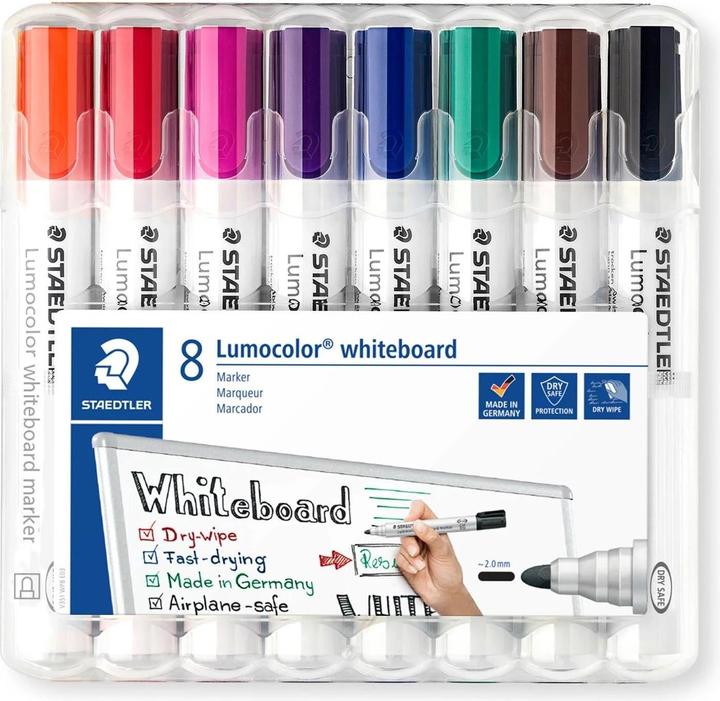 Image du produit Staedtler Lumocolor 351 (Orange, Violet, Bleu, Vert, Marron, Rouge, Noir, Pink, 2 mm, 8 x)