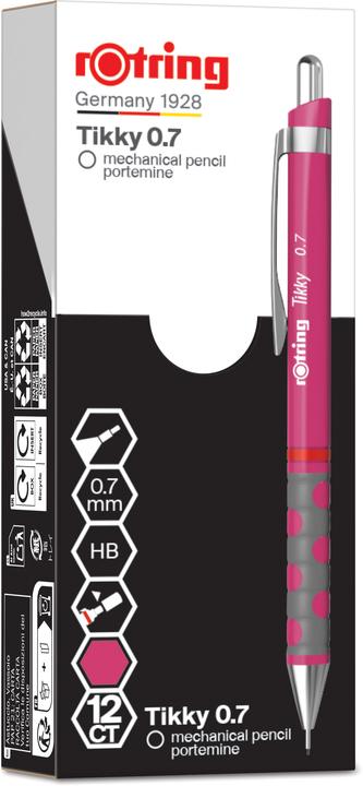 Immagine prodotto Rotring Minenbleistift Tikky 0.7 mm, Magenta (0.70 mm, HB, 1 x)