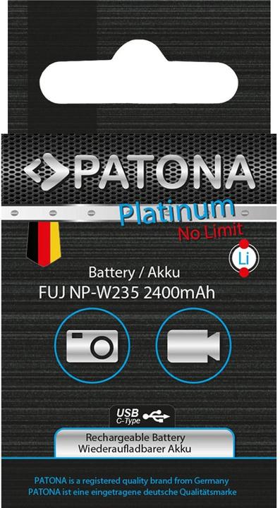 Produktbild Patona Platinum Fuji NP-W235 USB-C (Kamera Akku)