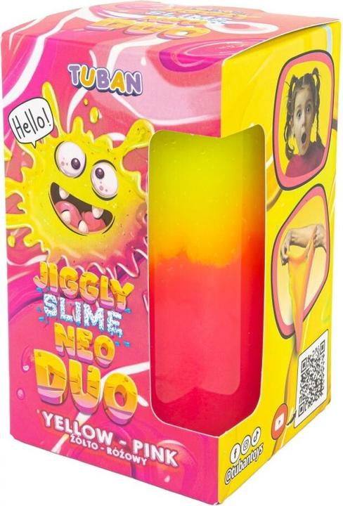 Actual product image Tuban Jiggly Slime Neo Duo gelb-rosa 430g
