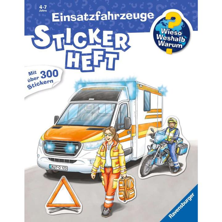 Image du produit Ravensburger Pourquoi? Pourquoi? Pourquoi? Livret d'autocollants : véhicules d'intervention
