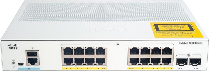 Actual product image Cisco PoE+ Switch C1000-16P-E-2G-L 16 Port (16 Ports)