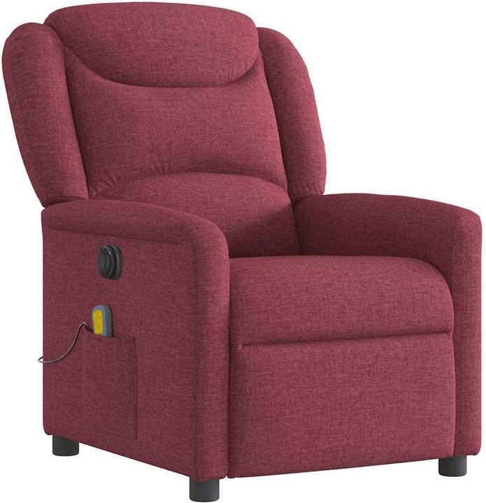 VidaXL Massagesessel Elektrisch Weinrot Stoff