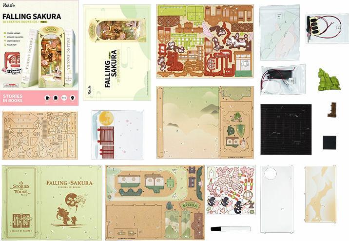 Immagine prodotto Robotime Casa minuscola - Kit casa libreria in legno : Falling Sakura