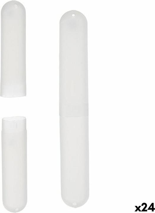 Immagine prodotto Berilo Porta spazzolino da denti Polipropilene trasparente 20 x 2 x 3 cm (24 pezzi) (Portaspazzolino)