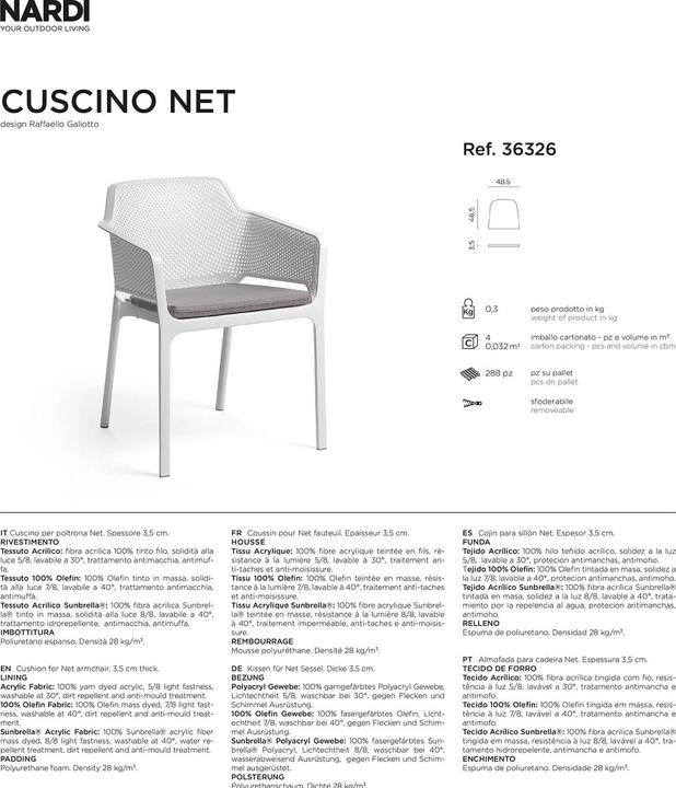 Actual product image Nardi Net (48.5 x 46 cm)