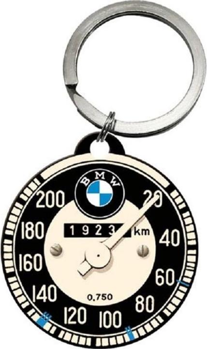 Nostalgic-Art Merchandising Schlüsselanhänger BMW Ø 4 cm, Schwarz/Weiss