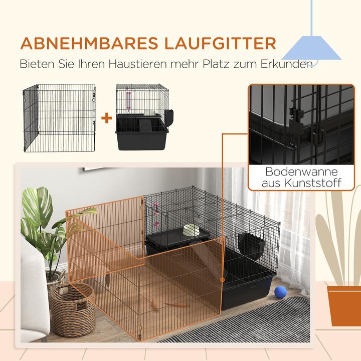 Produktbild PawHut Kleintierkäfig mit Futterschüssel