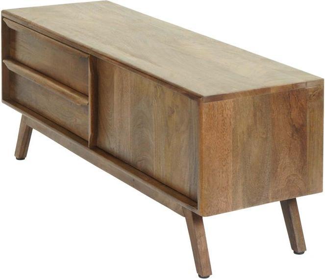 Produktbild Mendler TV-Rack HWC-L96, Massiv-Holz Mango 46x110x35cm