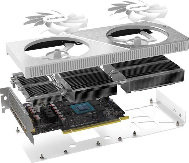 Actual product image Inno3D RTX4060 TI Twin X2 OC WHITE 16GB GDDR6 HDMI 3xDP (16 GB)