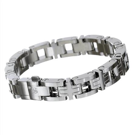 Simmons Jewelry Co. Armband Edelstahl L.A. 13 mm - DBG1015AST (1.30 cm, Edelstahl)