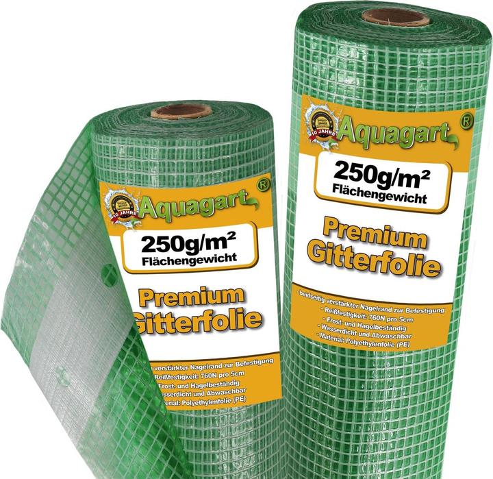 Produktbild Aquagart 10m Gitterfolie, Gartenfolie, Gewächshausfolie, Frühbeetfolie 3m breit