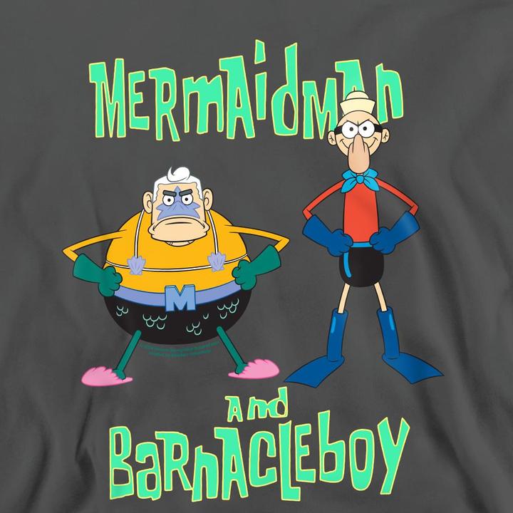 Immagine prodotto Spongebob Squarepants Felpa L'Uomo Sirena e il Ragazzo Barnacle Adulto Unisex (M)