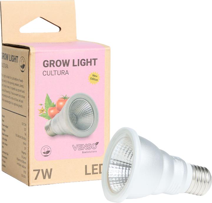 Produktbild Venso E27 Pflanzenlampe "Cultura" 7W 60° (LED, 245 V)