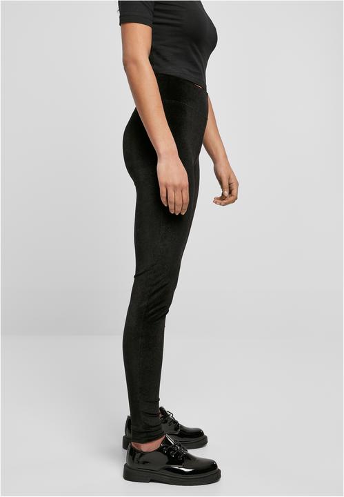 Actual product image Urban Classics Ladies High Waist Velvet Leggings (S)