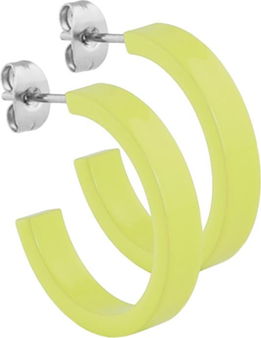 Star Piercing Ohrstecker gelb rund flach 5x24 (ohne Messing, Chirurgenstahl 316L)