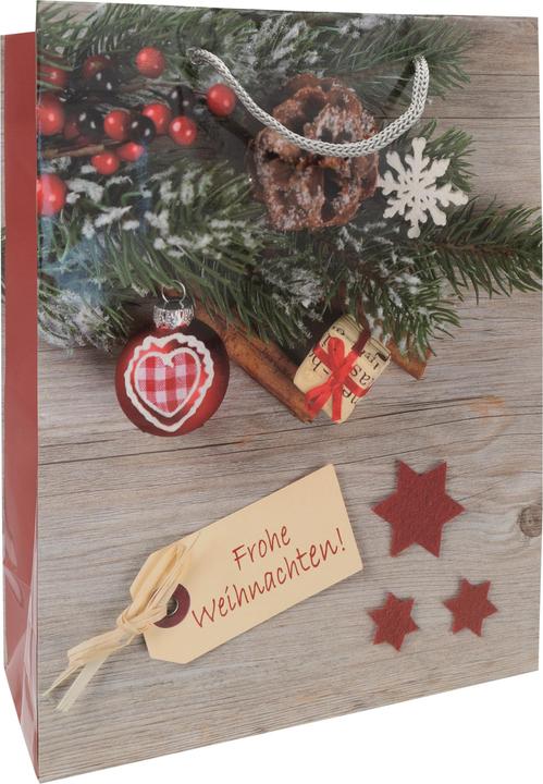 Produktbild Idena Geschenktasche Weihnachten glänzend classic mehrfarbig 33x10x41cm 5fach sortiert (Geschenktüte, 5 x)