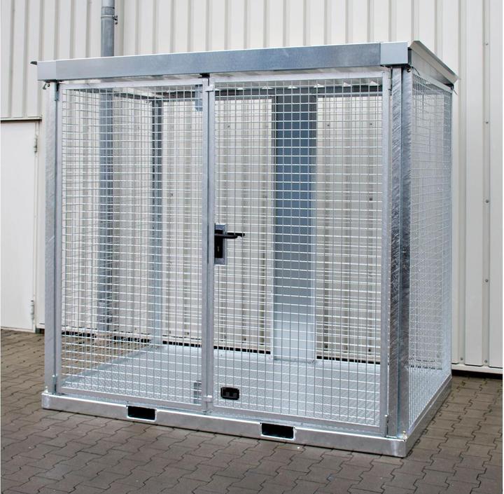 Produktbild eurokraft pro Gasflaschencontainer, montiert