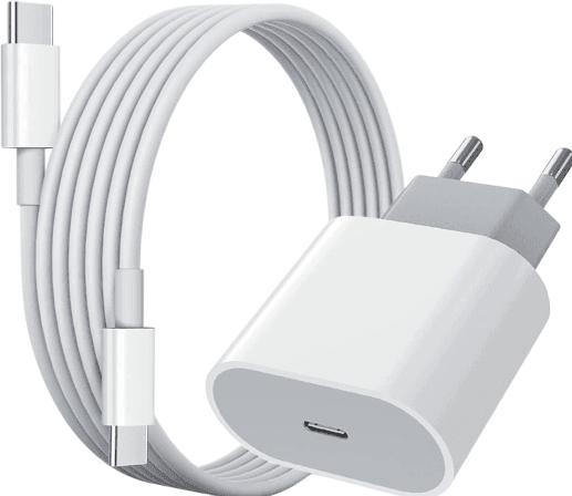 mobileup Apple USB C to USB C Charging Cable Set including Fast Charger (1.06 m, USB 2.0, 20 W)