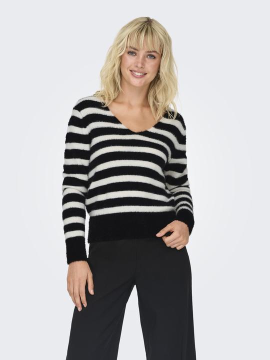 Image du produit Only Coupe normale Col en V Pull en maille (XS)