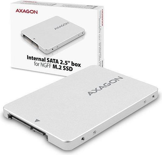 Produktbild Axagon RSS-M2SD Gehäuse für M.2-SATA-SSDs bis 2280 - Aluminium (M.2)
