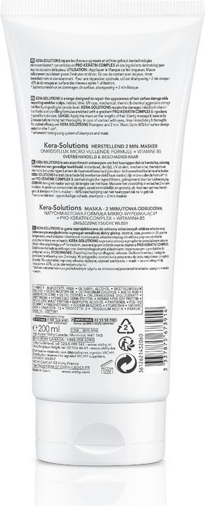 Image du produit Vichy Dercos Kera-Solutions Masque capillaire régénérant 2 minutes (200 ml)