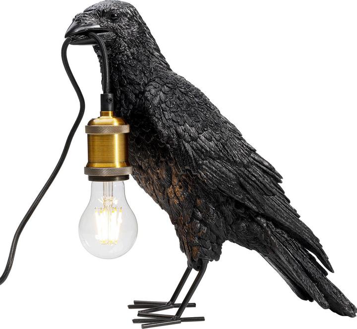Produktbild Kare Design Tischleuchte Animal Crow Matt Schwarz (E27)