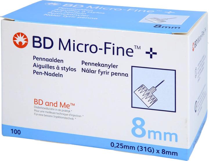 Produktbild BD MICRO-FINE+ 8 Nadeln 0,25x8 mm, 100 St KAN