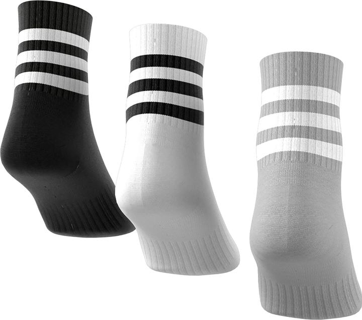 Actual product image adidas 3-Stripes Cushioned Sportswear Mid-Cut Socks (3 pairs) (34 - 36)