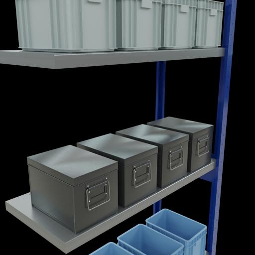 Produktbild Schulte Lagertechnik Stecksystem Anbauregal MULTIplus250 mit Längenriegel