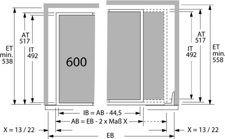 Productafbeelding Hettich Hangmappenframe voor kastwanden (1 Pcs.)