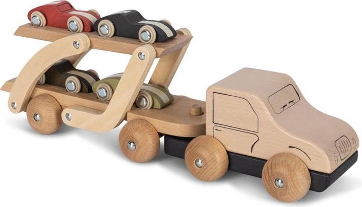 Produktbild Konges Slojd FSC Auto Transporter Mit 4 Rennautos
