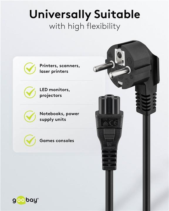 Image du produit Goobay Netzanschlusskabel (1.80 m)