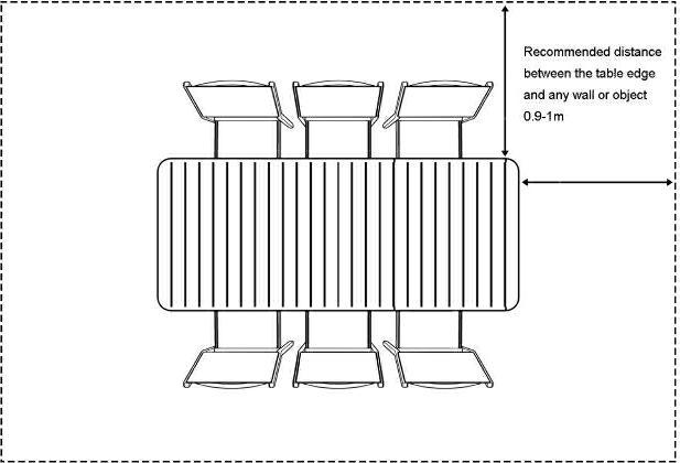 Actual product image Ezeis CALYPSO dining table for 6/8 pers., full aluminium, side extention * Extra-C Price for 1 piece (86.50 cm)