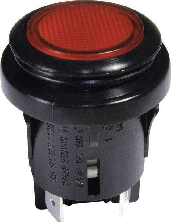 Image du produit interBär Interrupteur à pression 250 V/AC 16 A 2 x arrêt/(marche) IP65 à impulsion 1 pc.