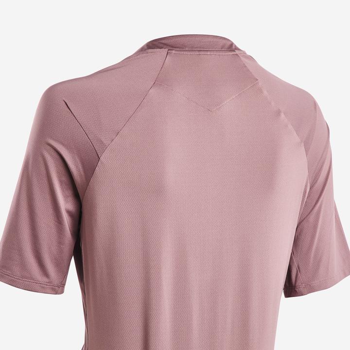 Image du produit Rockrider Maillot vélo manche courte femme cargo, Rose taupe (XL)