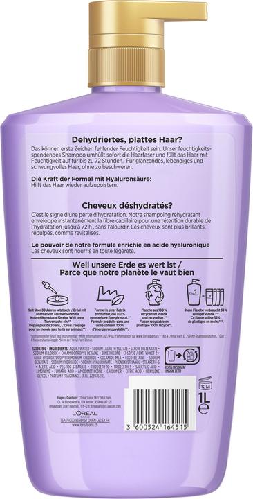 Actual product image L'Oréal Paris Hyaluronic shampoo (1000 ml, Liquid shampoo)