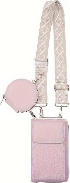 Immagine prodotto Only-Bags.Store Borsa a tracolla crossbody 2 in 1 con tasca per le monete, borsa per cellulare di tendenza in stile