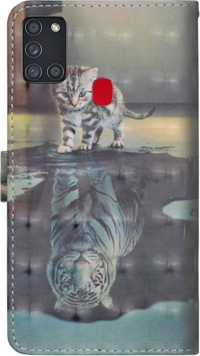 Produktbild Cover-Discount Galaxy A21s - Etui Glitzer Effekt Katze (Samsung Galaxy A21s)