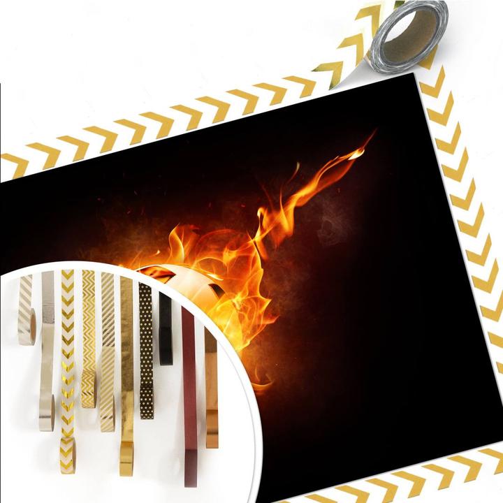 Produktbild Trenddeko Fussball in Flammen (45 x 30 cm)
