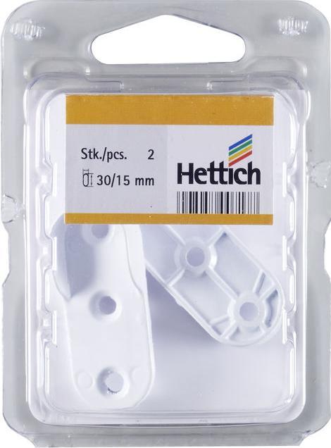 Produktbild Hettich Schrankrohr-Lager, für Rohrprofil oval 15 x 30 mm, weiss