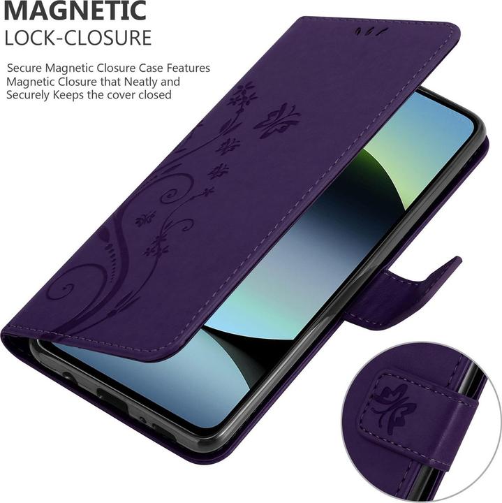 Produktbild Cadorabo Hülle für Xiaomi RedMi Note 14 5G mit Blumen Muster (Xiaomi Redmi Note 14 5G)